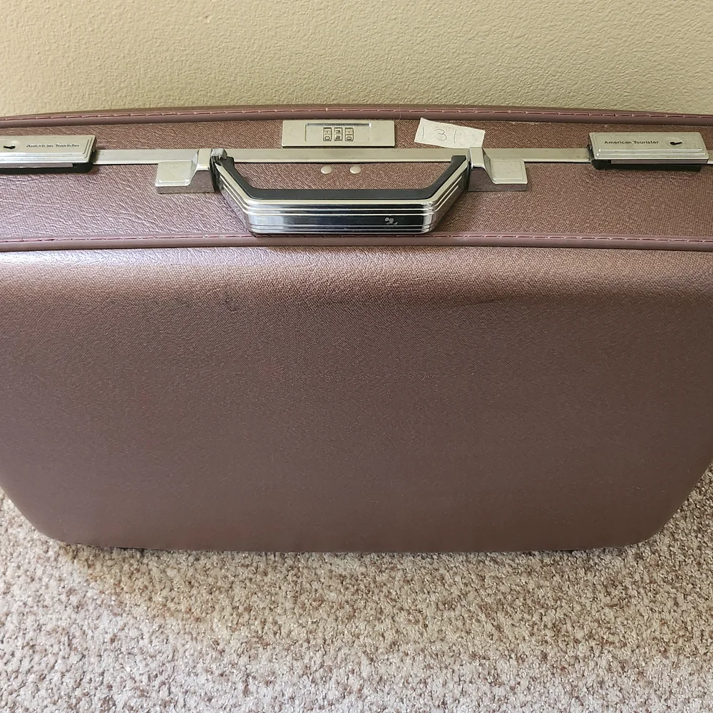 American Tourister Brown Hard Shell Briefcase